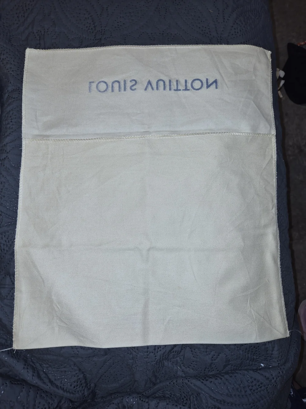 Louis Vuitton Envelope Flap Style Cotton Dust Bag 15 x 11.5